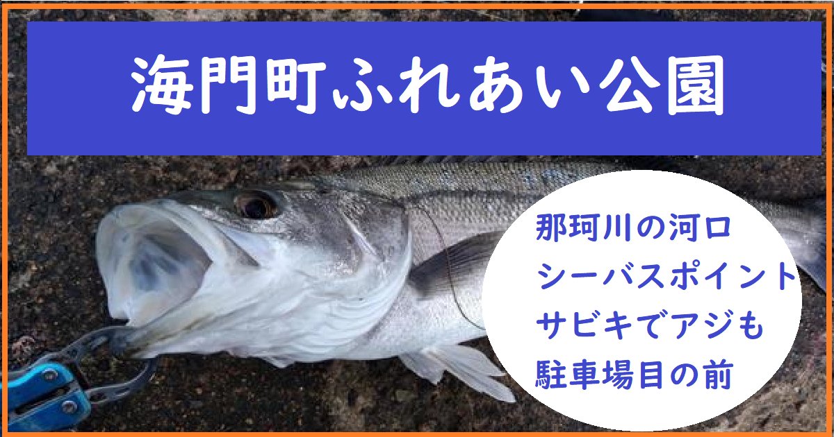 海門町ふれあい公園の釣りポイント 駐車所の目の前でサビキからシーバスの釣果 釣りとキャンプのマガジンblue S